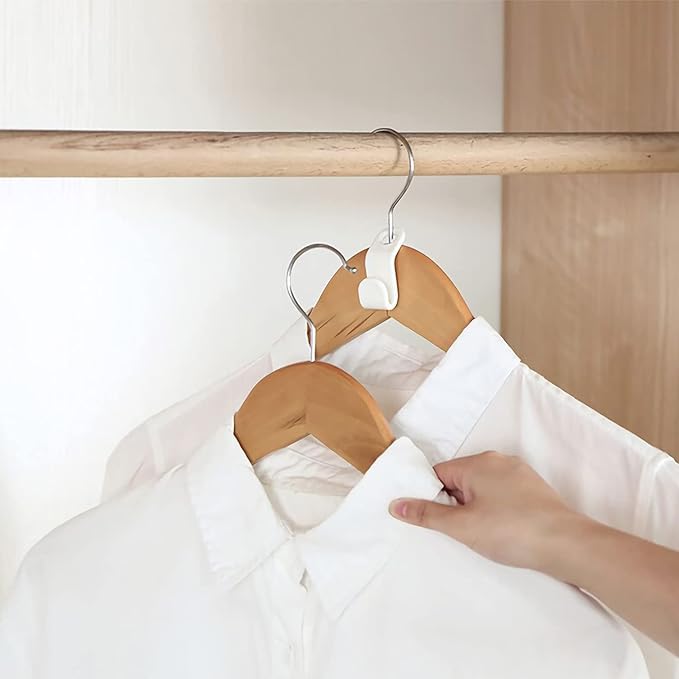 100PCS Clothes Hanger Connector Hooks, Hanger Extender Clips,Cascading Hanger Hooks,Used in Closet Hangers Space Saving and Organizer Closets