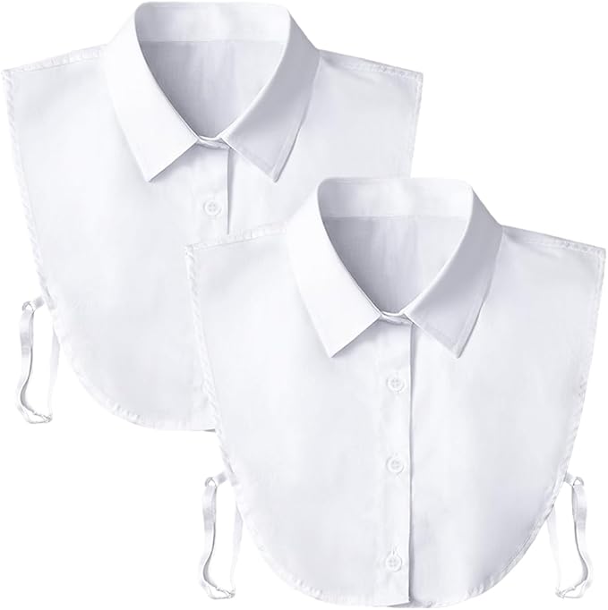 Kalkehay Detachable Dickey Collar Blouse for Women, Fake Half Shirts Faux False Collar for Girls Favors