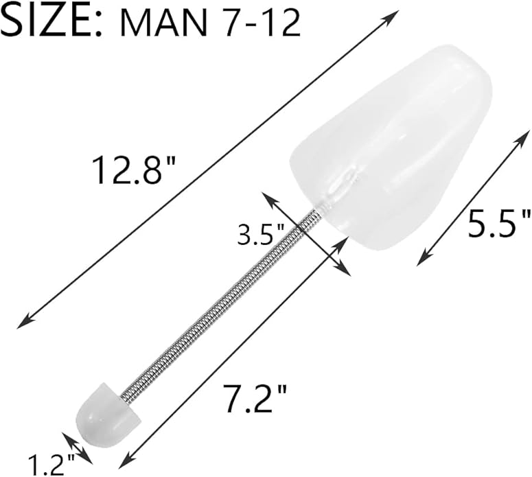 YY YEARCHY Plastic Shoe Tree Stretcher Shaper Sneaker Crease Protector Adjustable Shoes Boot Holder (Large, Spring White, 10)