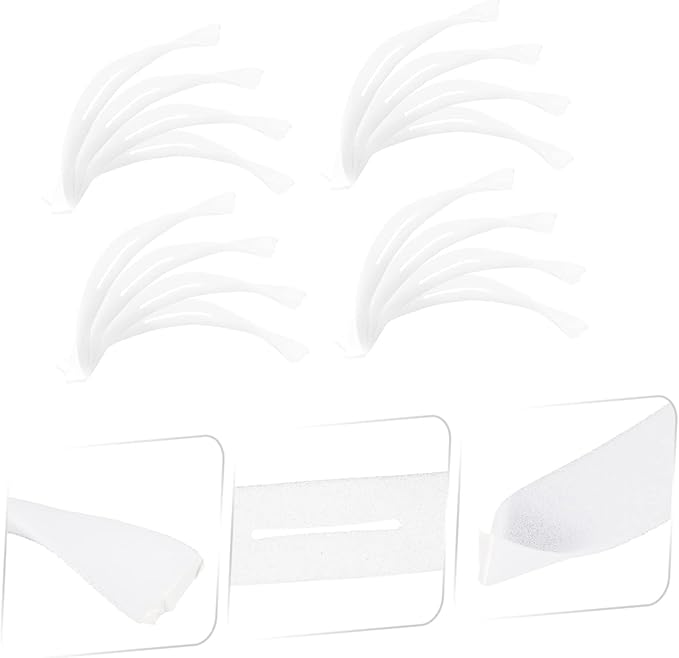 DOITOOL 100 Pcs Hanger Sponge Hangers Covers Garment Protection Strips Clothes Hanger Grip Wall Hangers for Clothes Clothing Hanger Protector White Foam Strip Non-Slip