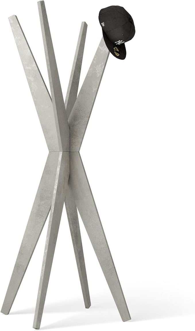 Mobili Fiver, Coat stand, Emma, Concrete Effect, Grey, Made In Italy