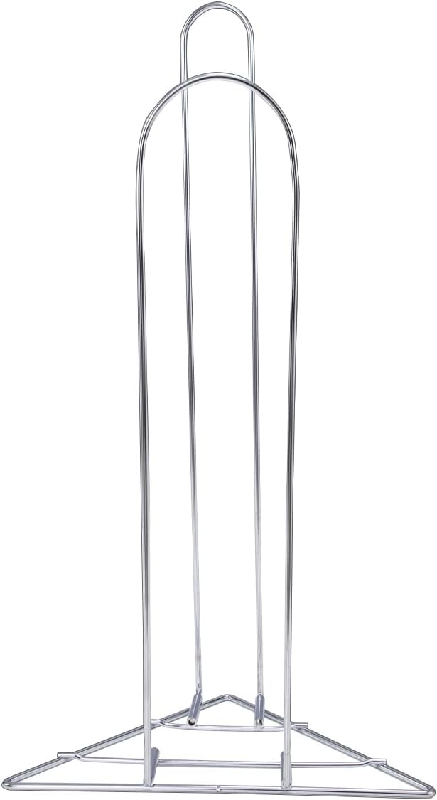 SSWBasics Chrome Clothing Hanger Holder (Fits 50-75 Hangers) – Lightweight and Portable Laundry Room and Retail Hanger Organizer Stacker – for Adult Size Hangers