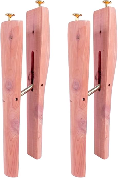 FootFitter Cedar Boot Tree Shaft Shaper, Reduce Creases & Maintain Shape, Unisex Wooden Boot Inserts, USA Aromatic Cedar