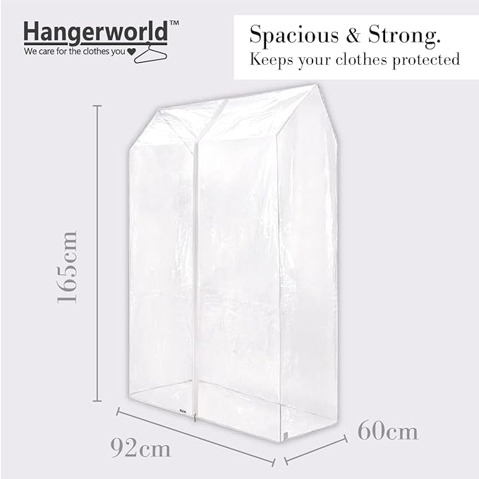HANGERWORLD 3ft Clothes Garment Rack Cover with Zipper, Showerproof, Breathable, Dust Protector for Garment Rack COVER ONLY (36"x24"x65")