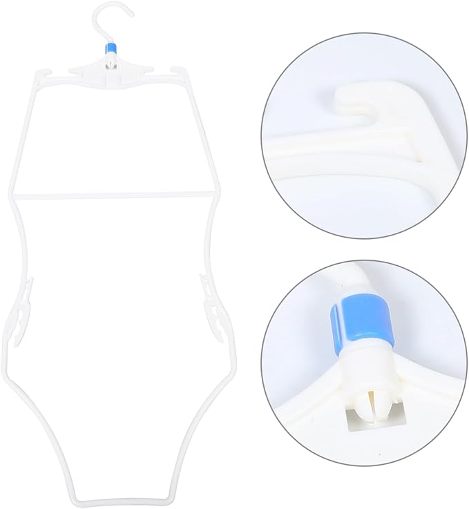 Kids Swimsuit Hangers 3 Pcs Plastic Bikini Display Clips Lightweight Swimwear Organizer for Home Travel Pool Storage and Retail Use