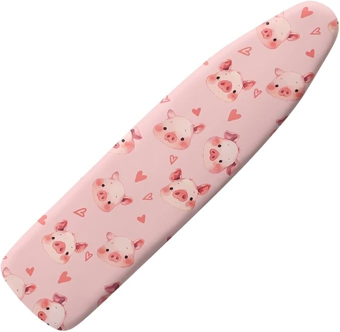 Cute Pigs Replacement Heat Reflective Iron Pad Covers Standard Boards Non Stick Scorch Stain Resistant Fabric 15 x 54 Inch Ironing Board Cover Easy to Install