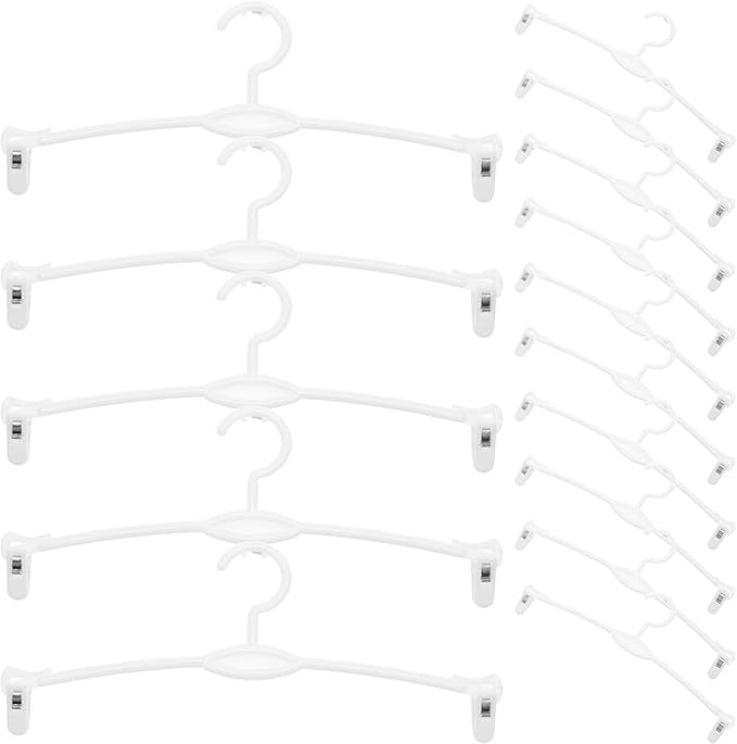 15pcs Skirt Coat Bra Holder Plastic Panties Simplicity Dresses Pants Drying Laundry Hangers for Clothes Rack Underwear Home Support with White Trousers Shop Practical Clips