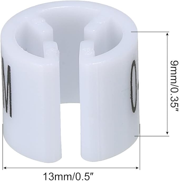MECCANIXITY Clothes Hanger Marker (0-3M, White) Colored Hanger Sizer Garment Markers Tag, Pack of 150