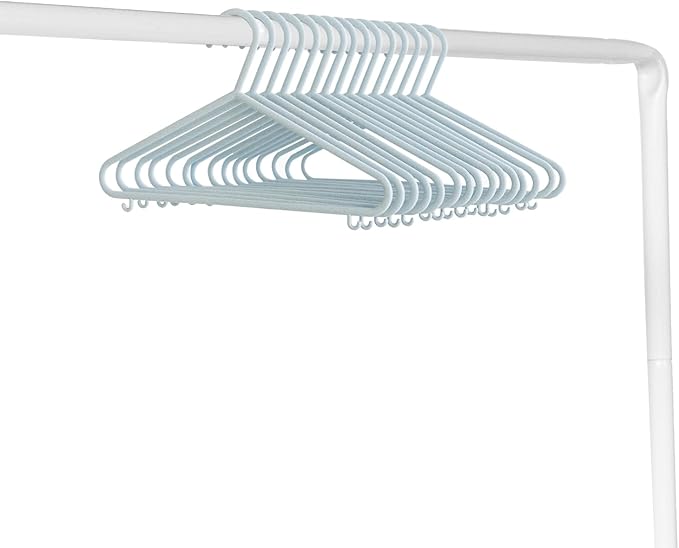 3 Sprouts Wheat Straw Plastic Hangers - 30-Pack Eco-Conscious Toddler Hangers for Child & Baby Clothes, Coats - Kid Closet Hanger Ideal for Small Girls, Boys, Children & Kids - Speckled Blue