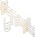 Garneck 5pcs Telescopic Trousers Hanger Jeans Hangers Space Saving Pants Hanger Closet Drying Rack Non-Slip Clip Coat Hangers Wardrobes Clips Storage Rack Underwear Child White Plastic