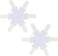 Bed Sheet Detangler with 6-Clip, WAD Preventer Stop Bed Sheets/Duvet Covers/Blankets from Tangling, Twisting & Balling up in Dryer Washer and Dryer, 2 pcs(White)