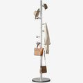 Coat Rack Freestanding Coat Tree with 8 Hooks Heavy Duty Coats Hanger Stand Metal Coats Rack Stand for Jacket Hat Clothes Bag Stainless Steel Hall Tree Hat Racks for Entryway Bedroom, Silver