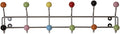 ASPECT Deluxe Wall-Mounted Coat Hanger-12 Hooks, Chrome/Multi, 55x6x12cm, CR03MULTI