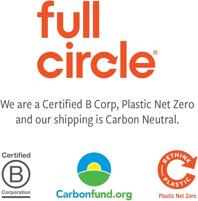 Full Circle Loads of Fun Collapsible Hamper – Laundry Basket for Dirty Clothes & Towels – Tall Standing Organic Cotton Laundry Bag with Long Handles - Ideal for Bathroom, Bedroom or Kids’ Room, Gray