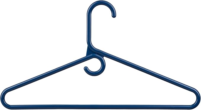 DEILSY™ Navy Heavy Duty Hangers with Hooks for Scarves & Belts – Thick and Strong Clothes Hangers for Shirts, Jackets, Pants, and Dresses – Space-Saving Plastic Hangers – Pack of 30