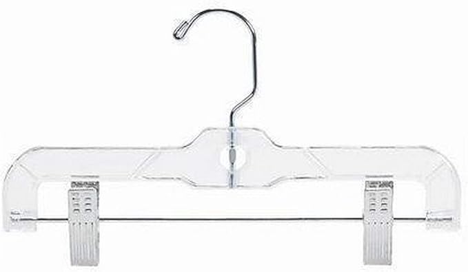 Only Hangers Children's Clear Plastic Pant/Skirt Hanger - 10" (25)