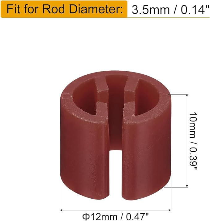 uxcell 150pcs Brown Clothes Hanger Markers, Fit 3.5mm Rod, Size 12mm x 10mm, Plastic, Round, Garment Size Tags
