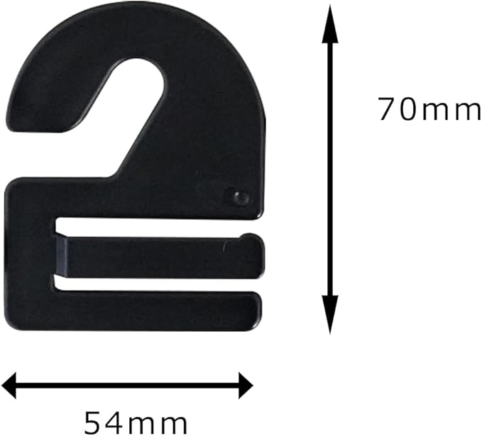 Shinko Hanger Tie Hooks, 10 Pieces, Black