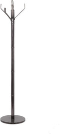Deco 79 Aluminum Metal 4 Hook Coat Rack, 15" x 15" x 68", Black