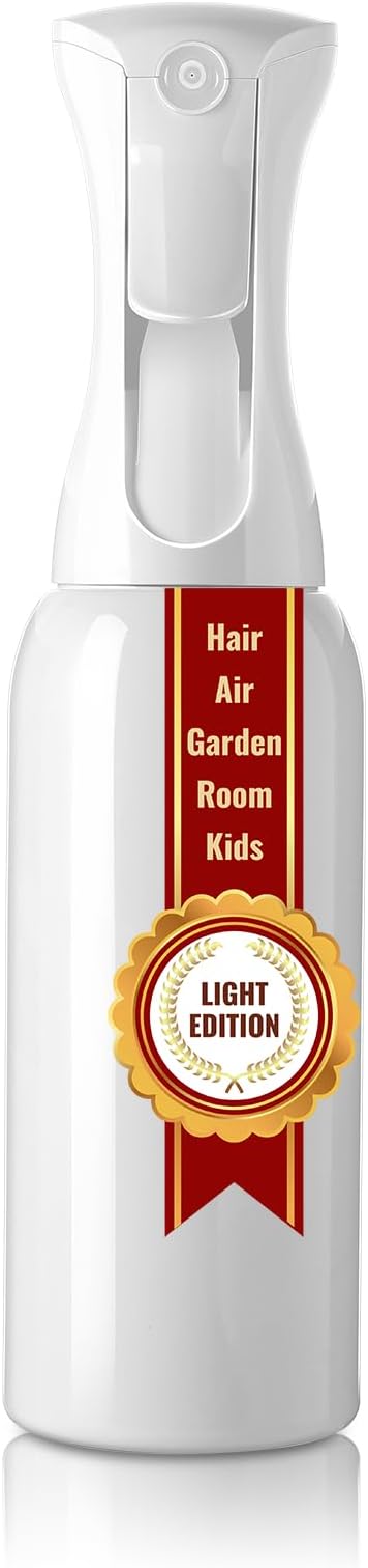 Mistifi Continuous Ultra Fine Mist Spray Bottle – Refillable Water Sprayer for Plants, Hair Styling & Cleaning (500ml 1Pc, White bottle)