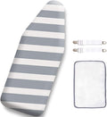 SheeChung 12.5 x 32 Inch Small Ironing Board Cover and Pad,Cotton Cover & Extra Thick Padding,Resists Scorching and Staining,Elastic Cord,Fits Small Mini Table top Ironing Board (Board not Included)