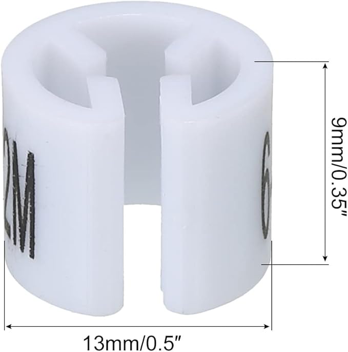 MECCANIXITY Clothes Hanger Marker (6-12M, White) Colored Hanger Sizer Garment Markers Tag, Pack of 150
