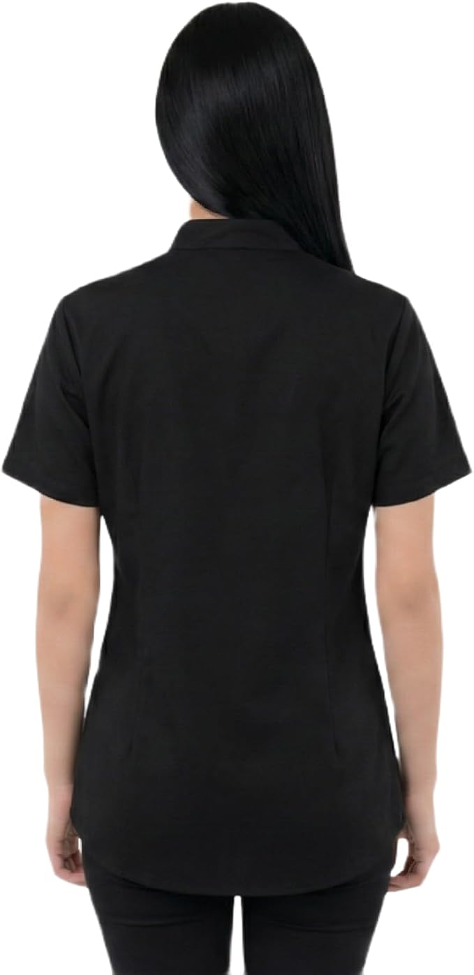 USBD Post Mastectomy Shirt with Drain Pockets Band Collar Post Op Recovery Tops
