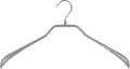 Mawa by Reston Lloyd BodyForm Series Non-Slip Space-Saving Extra Wide Clothes Hanger for Jackets, Suits & Coats, Style 46/L, Set of 2, Silver