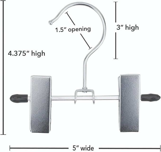 NAHANCO 710CH Padded Boot Clips Hanger in High Polished Chrome (Pack of 100)