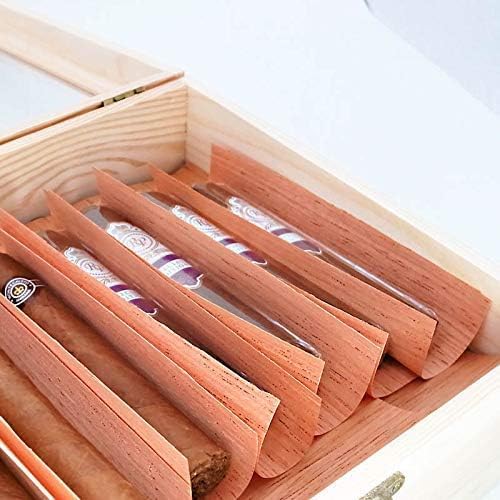 Woho Spanish Cedar Sheets for Humidor, Spanish Cedar Wood Veneer Lumber Strip Chip for Dividing or Lighting Up Cigars, Humidor Accessories for Tube Jar and Box (10 Count (Pack of 1))