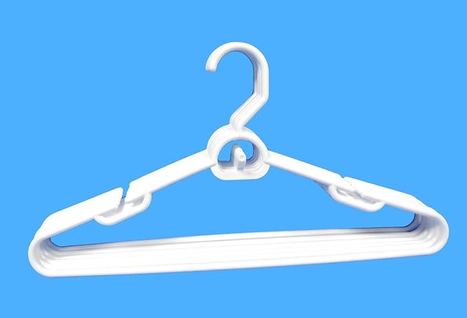 Merrick Plastic Attachable Hangers, 6-Count White