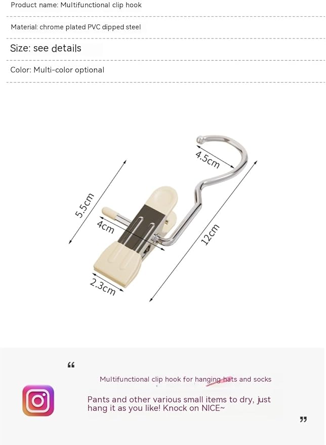 10/30/50Pcs Space-Saving Clothespin, Upgrade Double Head Clamp Dipped Hanger for Closet Hooks Garment Clip Hat Pants Storage Hanging Travel Hook (White, 30PCS)