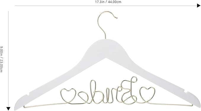 Garneck Bridal Hanger Wedding Hanger Nonslip s Wire s Bride Wedding Clothes Wood, Iron Dress Rack Bridegroom Clothing Bride for Dress