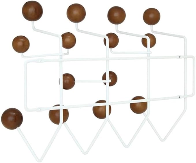 Modway Gumball Mid-Century Wall-Mounted Coat Rack in Caramel