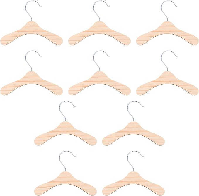 Dog Clothes Hangers- Wooden Pet Clothes Hangers Small Clothing Holder Pets Clothes Organizer for Puppy Clothes Storage