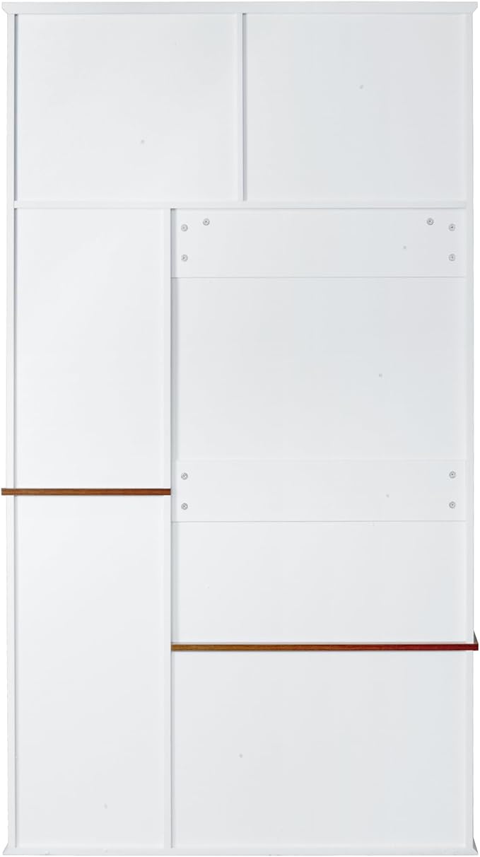 LUMISOL Wide Hall Tree with Storage Bench and 3 Hooks, Modern Hallway Coat Rack with 3 Shelves and Drawers, 40.2'' Entrance Organizer with Top Cabinets for Entryway, White