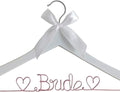 The Bride's Wedding Gift, Wooden Wedding Dress Gown Hanging Wire Letter Hanger (White and Pink Lines)