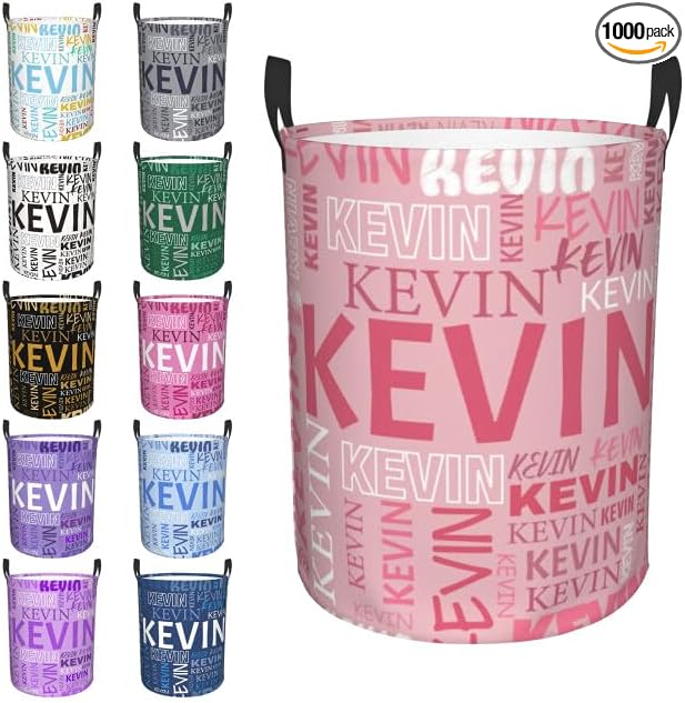 Custom Name Laundry Hamper, Personalized Dirty Clothes Hamper with Name for Bathroom Bedrooms Clothes Storage Organizer, Personalized Gifts for Boys Girls Men Women