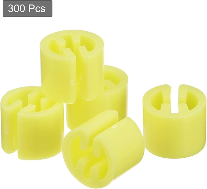 MECCANIXITY Clothes Hanger Marker Blank Fit 3.5mm Rod for Garment Color Coding Yellow Count 300