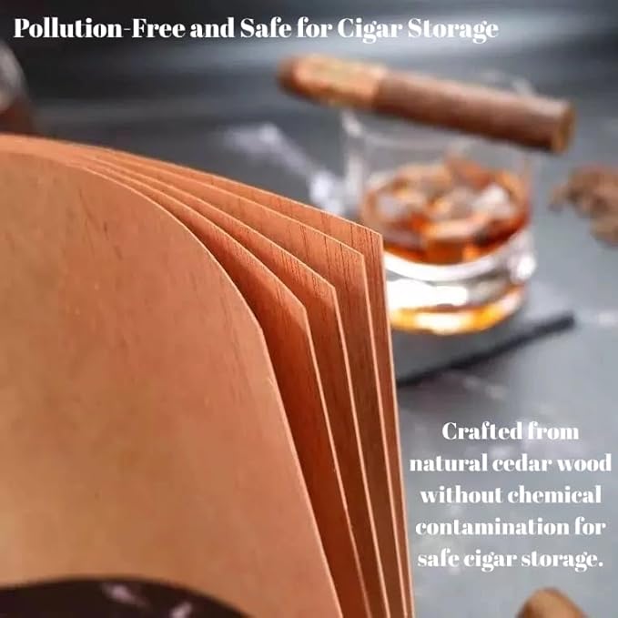 10PACK Cedar Sheets for Cigars Humidor,Cedar Wood Veneer Lumber Strip Chip for Dividing or Lighting Up Cigars, Cigar Companion Cigar Accessories,Humidor Accessories for Tube Jar and Box