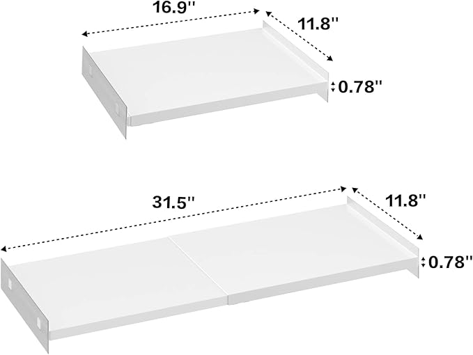 Closet Tension Shelf Expandable Cabinet Organizer Storage Shelf Heavy Duty Metal DIY Shelf Divider Separator for Cabinet Wardrobe Cupboard Kitchen Bedroom