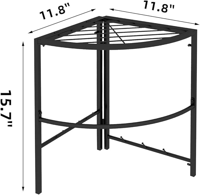 Cinnabar Corner Clothes Rack with Shelf, Adjustable Hanging Wardrobe Closet Organizer for Bedroom Living Room (white)
