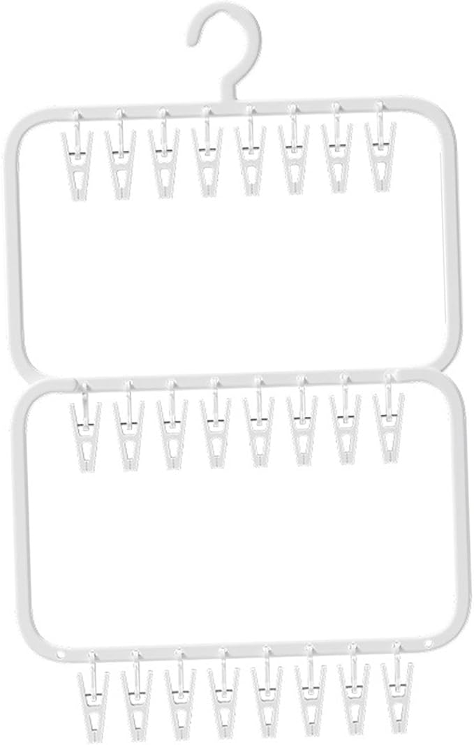 Hanging Clothes Rack, Underwear Hanger for Scarves, Hats, Towels, Bras, Double Layer