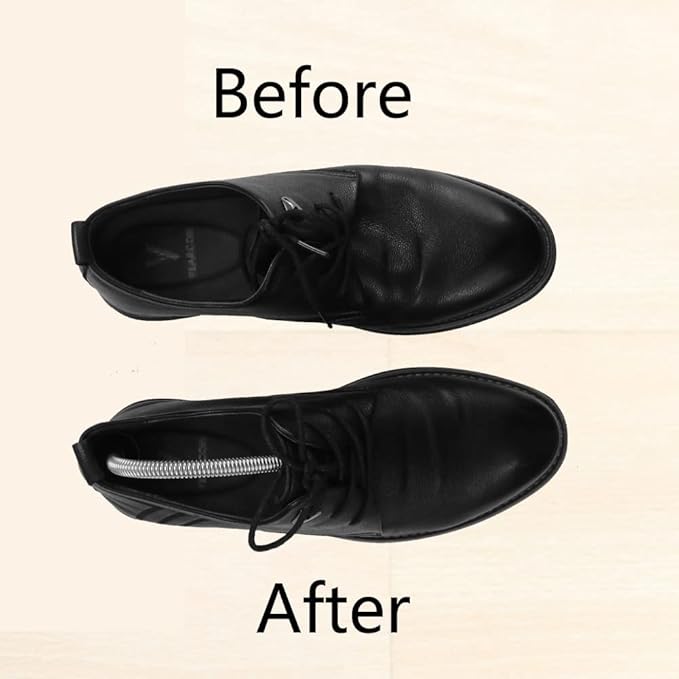 WAJJ 10 Pairs Practical Adjustable Length Men Shoe Tree Stretcher Holder Shaper Support (Black Spring)