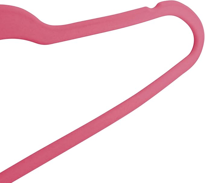 Honey-Can-Do 25-Pack Slim-Profile Non-Slip Velvet Hangers, Pink HNG-09734 Pink