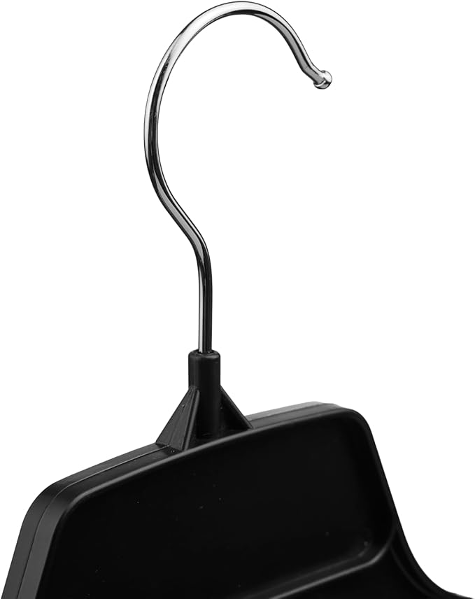 DEILSY™ Black Plastic Hangers – Durable Black Clothes Hangers, Slim Clothing Hangers for Organizing Shirts, Dresses, Jackets, and Coats in Your Closet - 50 Pack