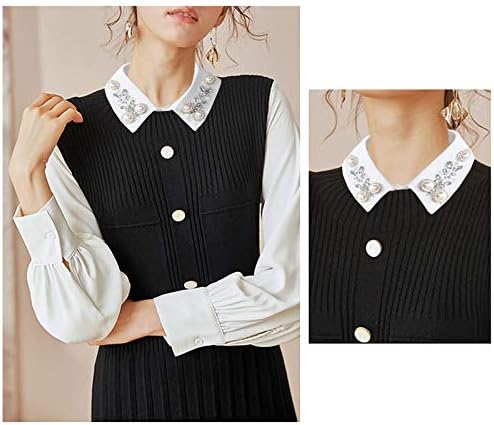 Joyci Diamond Pearl False Collar Peterpan Fake Collar Half Shirt Dickey