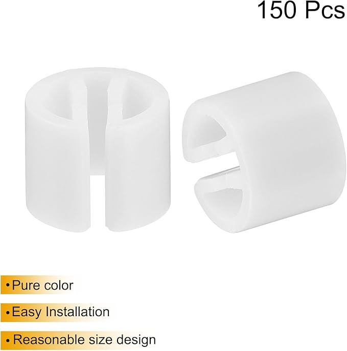 uxcell 150pcs Clothes Hanger Markers Blank Tags, Fit 3.5mm Rod Garment Size Hanger Clips Garment Color Coding Label for Clothing Hangers, White