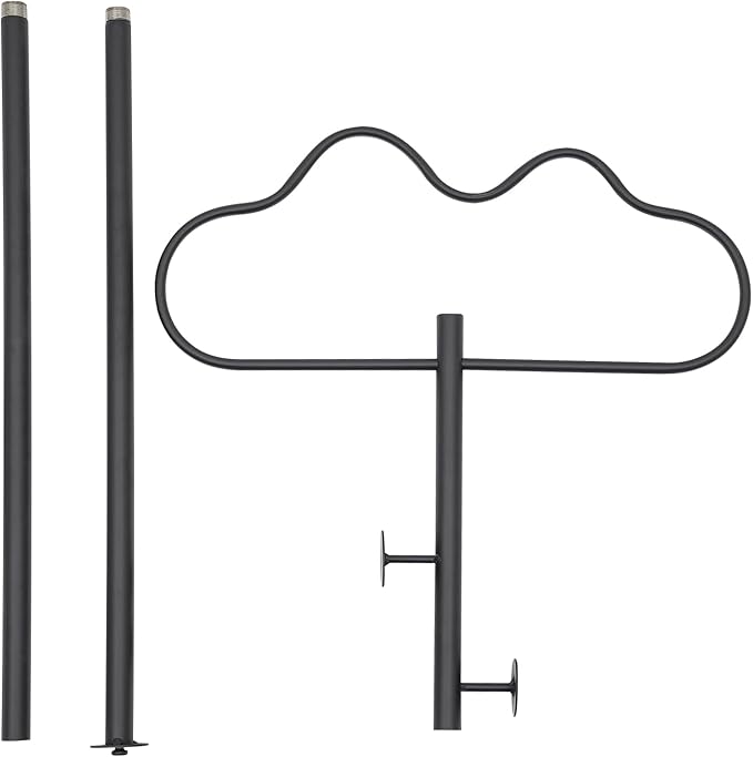 Freestanding Cloud-shaped Coat Rack, Coat Hanger Stand for Clothes Hats Scarves Metal Coat Tree with 2 Hooks for Bedroom Entryway Hallway Office