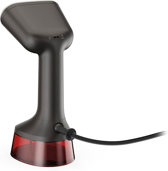 CHI Handheld Garment Steamer for Clothes, 2 Continuous Steam Modes, Full-Size 300 ml Capacity Water Tank, Ergonomic Handle, Vacation Essentials, 1600 Watts, 10’ Cord, Red (11590) (Pack of 2)